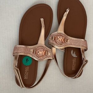 Michael Kors Metallic Rose Sandals